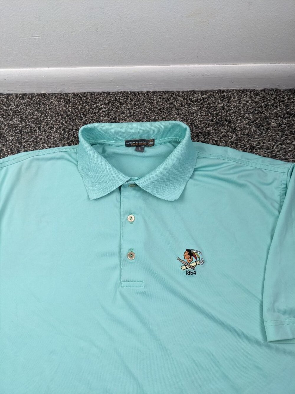 Philadelphia Cricket Club Polo Shirt Peter Millar Summer Comfort Mens Large FLAW